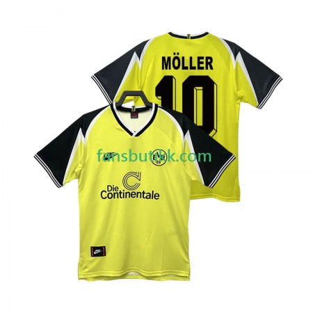 Fotballdrakt Borussia Dortmund Moller 10 1995 Retro Hjemmetrøye 1996 Kortermet